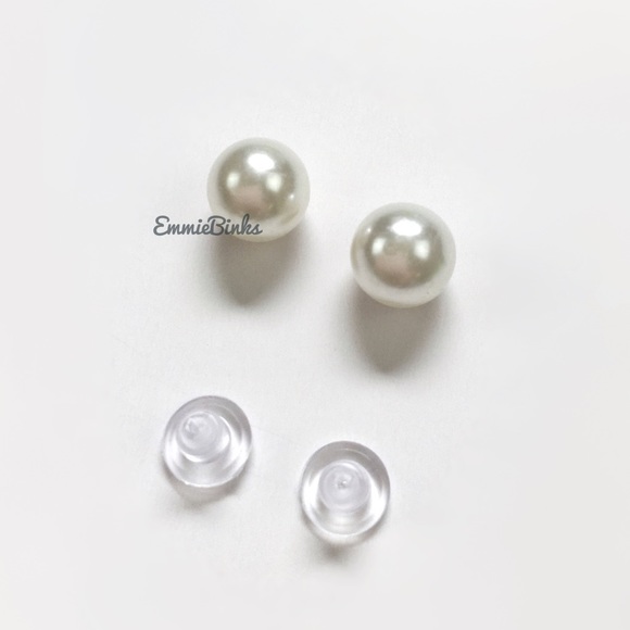 ✨3for$38 Set of 3 Transparent Green Hoop Earrings / Reversible Earring Jackets - Picture 6 of 14